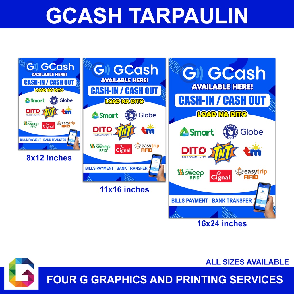 Print All Day IN DEMAND GCASH TARPAULIN AVAILABLE As Low