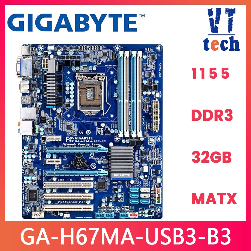 For Gigabyte GA-H67MA-USB3-B3 Original Used Desktop Motherboard GA