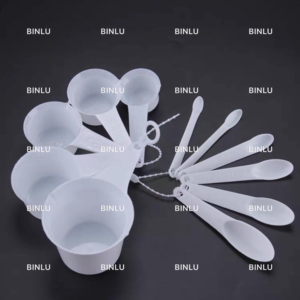 11pcs set white measuring spoon/measuring cup/spoons,scales,cooking  tools,kitchenware,BINLU