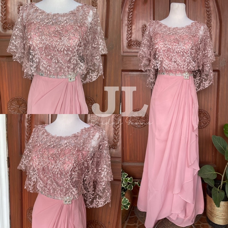 Blush pink gown for wedding outlet sponsor