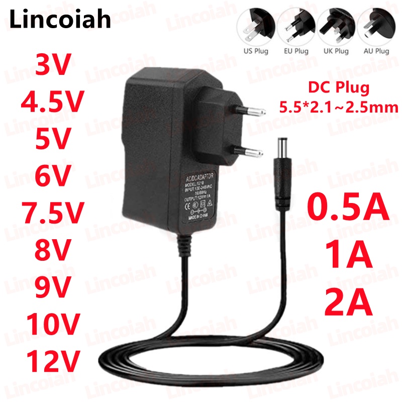 AC DC 12V 1A Adapter Switching Power Supply 5.5 x 2.1 / 2.5MM UK