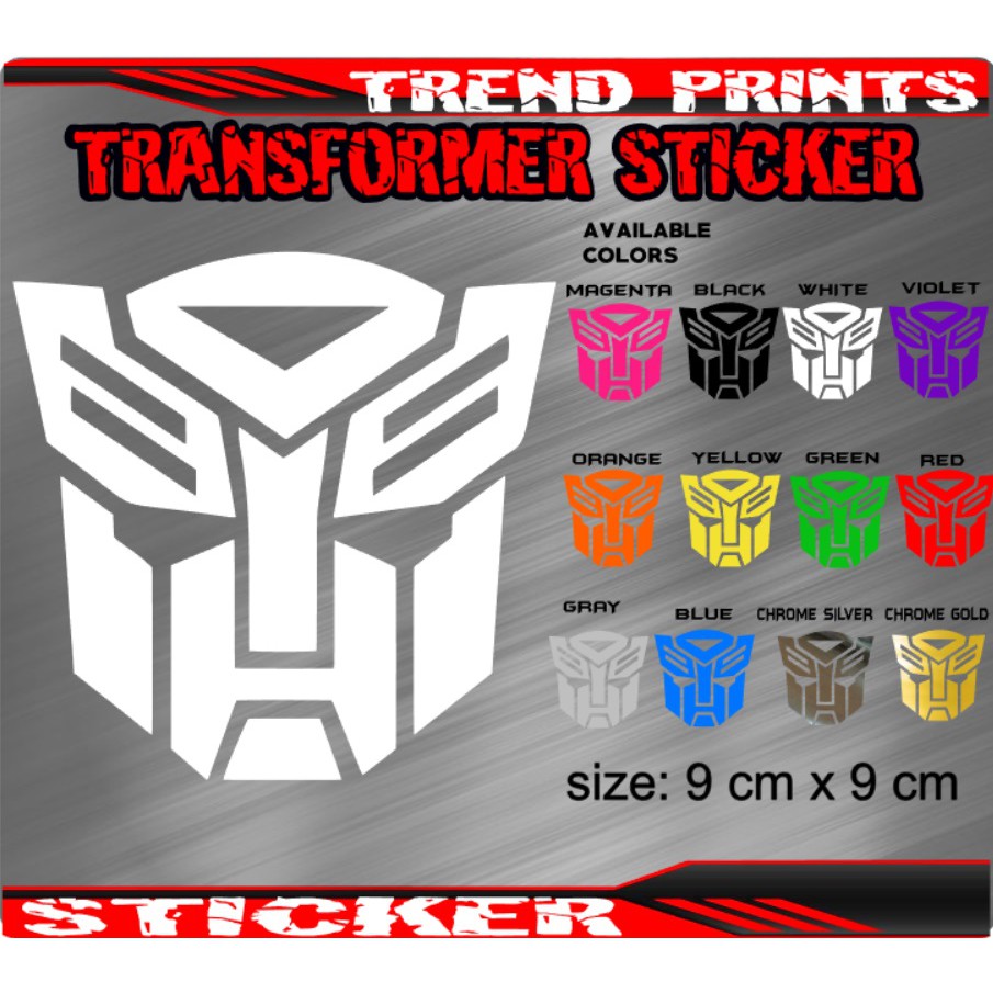 Transformer store logo sticker