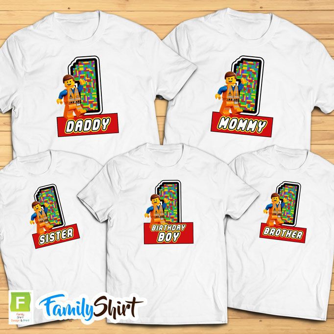 Lego birthday hot sale family shirts