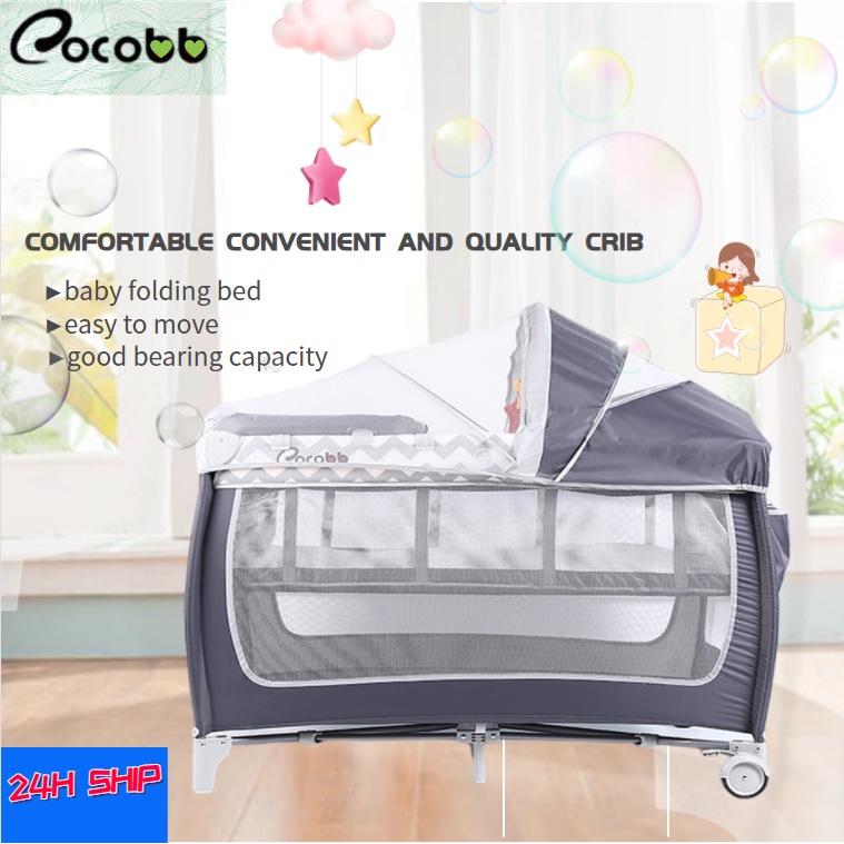 Compact store baby bed