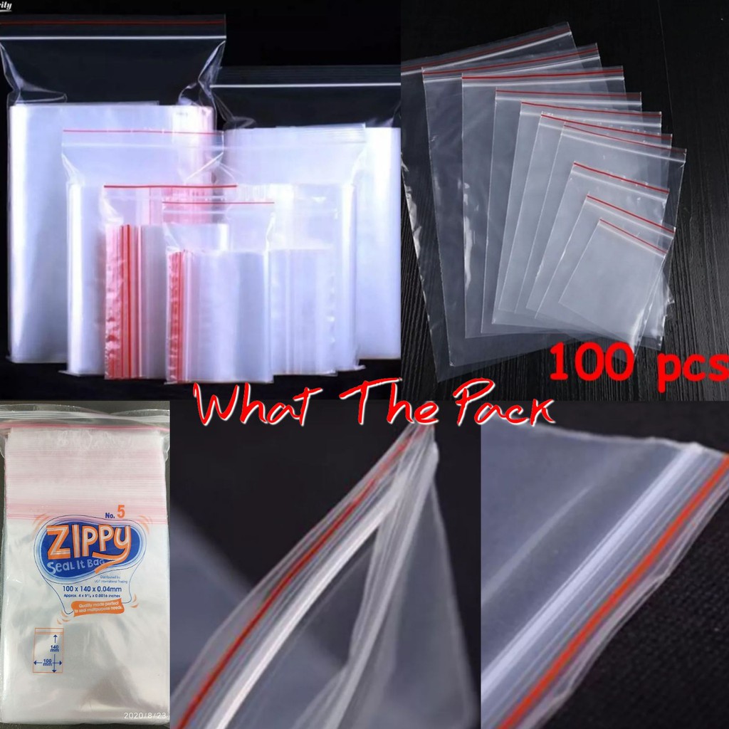 Zip lock plastic sale pouch