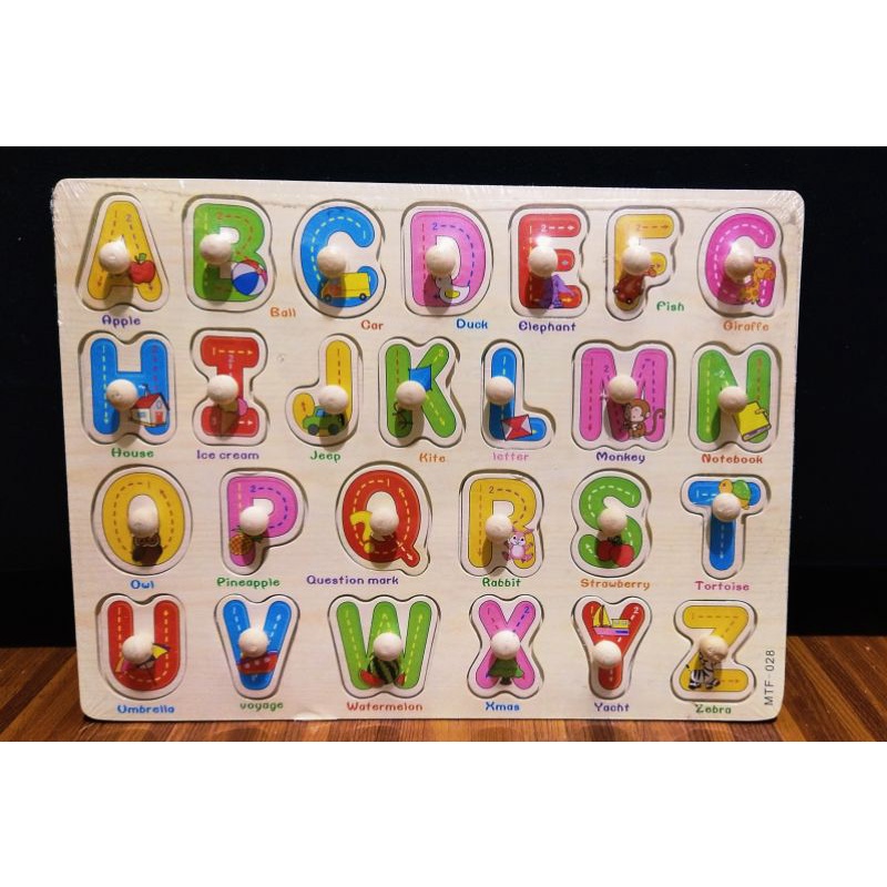 Wooden store abc puzzle