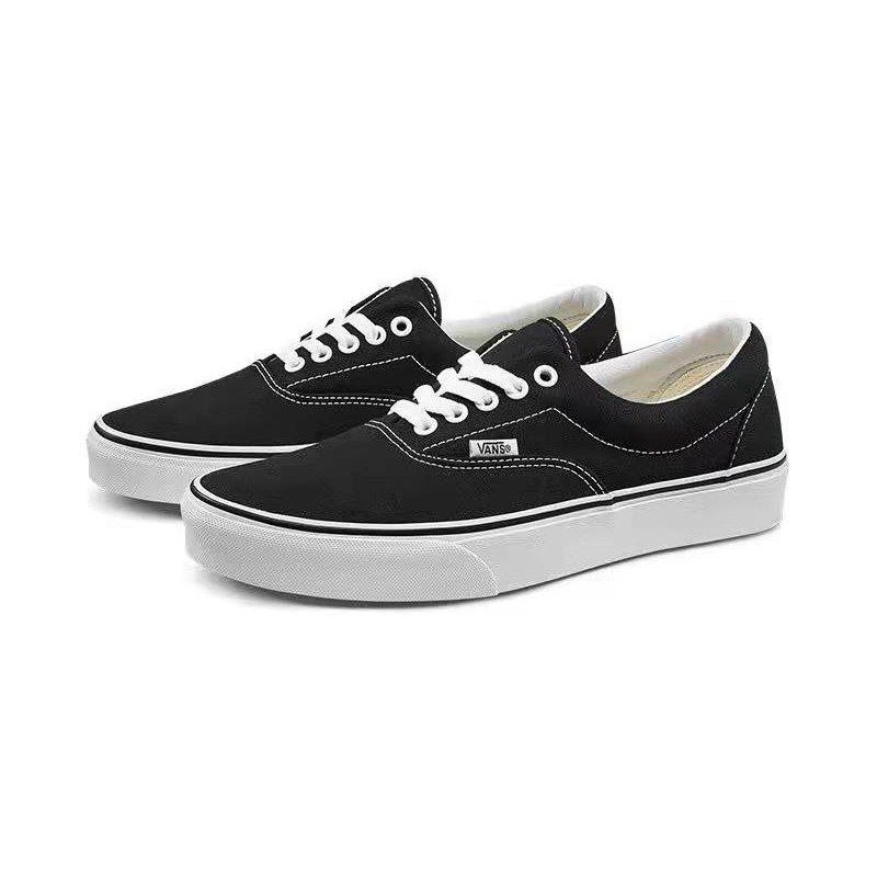 Vans black 2025 low cut