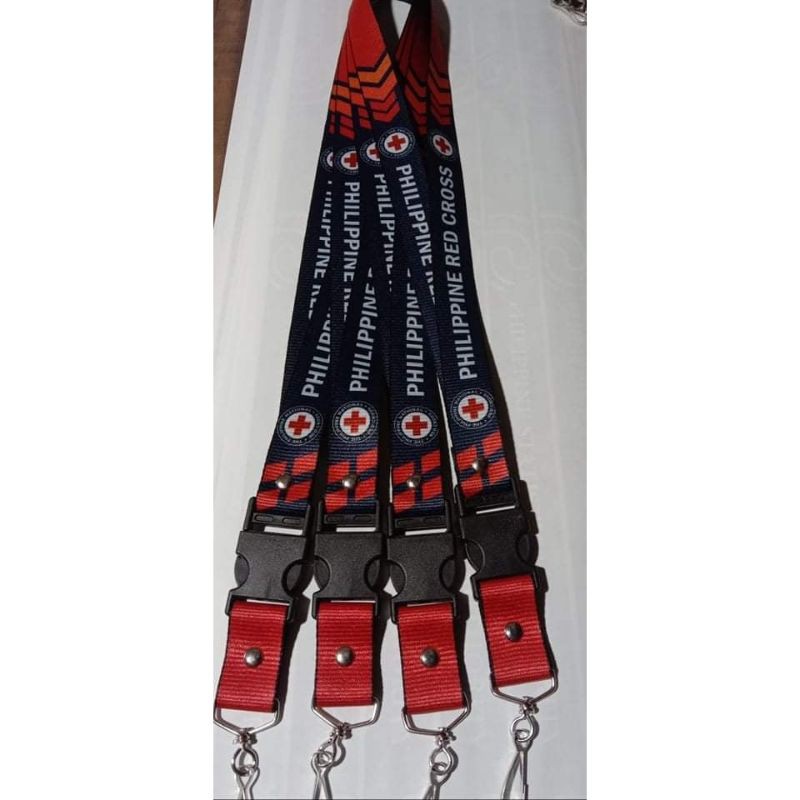 Red Cross lanyard ID Lace sling id holder