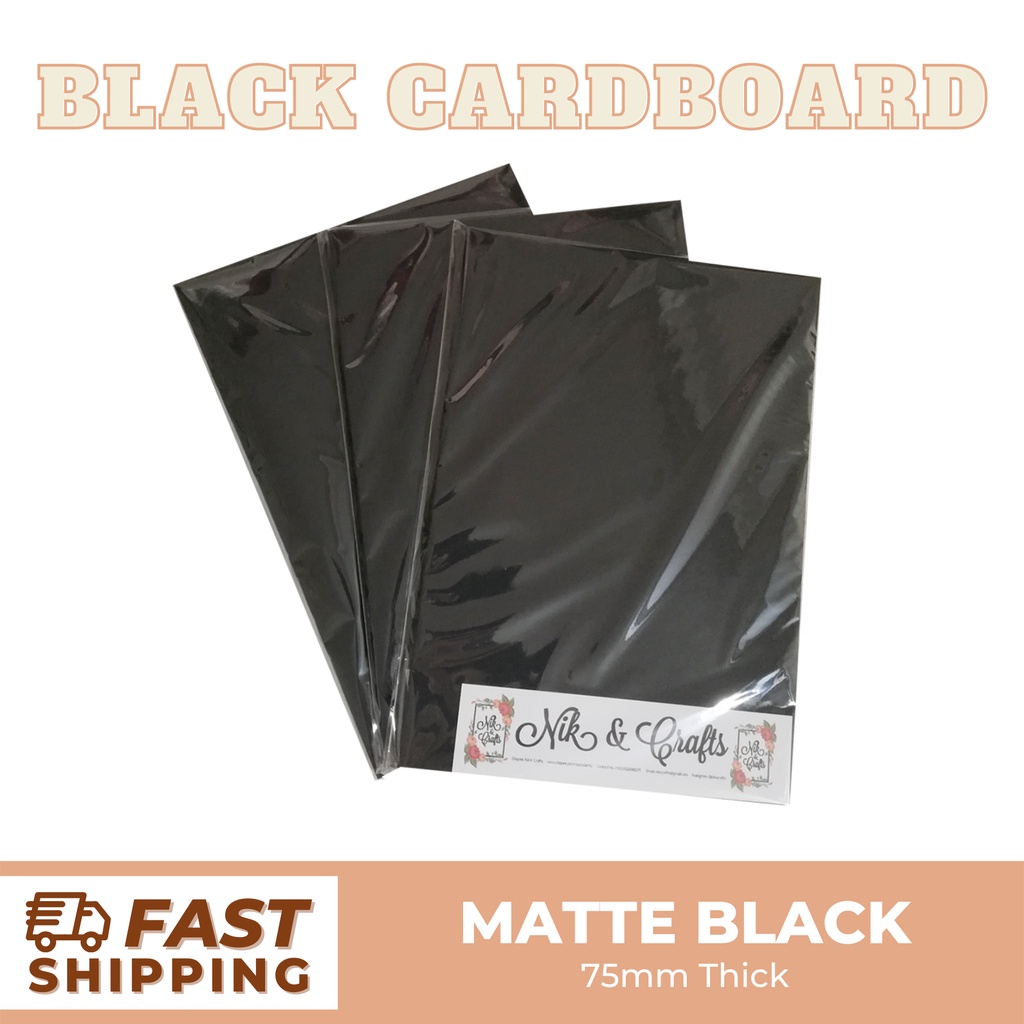 Matte Calligraphy Black Cardboard 75MM Thick