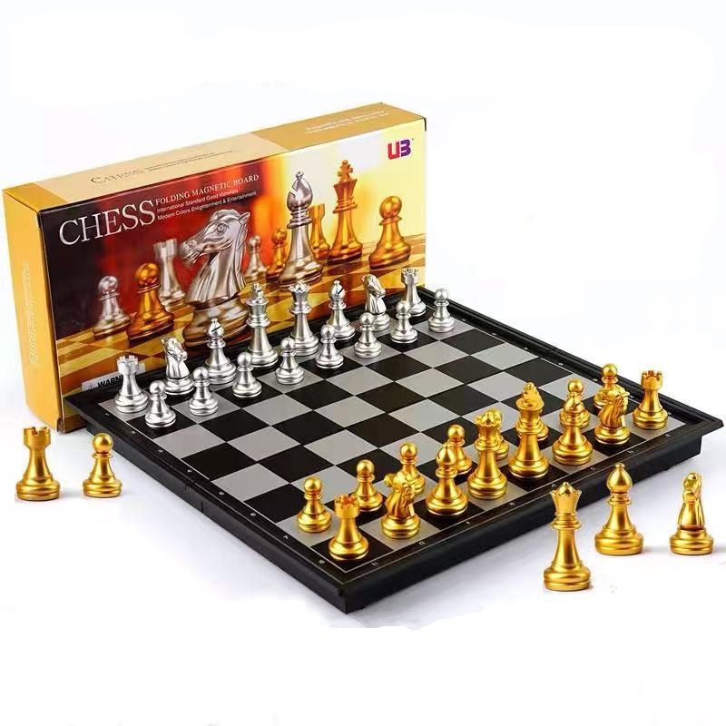 4 Queen Mahogany Chess Set Wooden Chess Game King Height 80 Mm Chess Pieces  Folding 39*39 Cm Chessboard Table Game - Chess Games - AliExpress