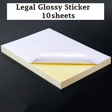 Glossy Sticker Paper (10 Sheets)