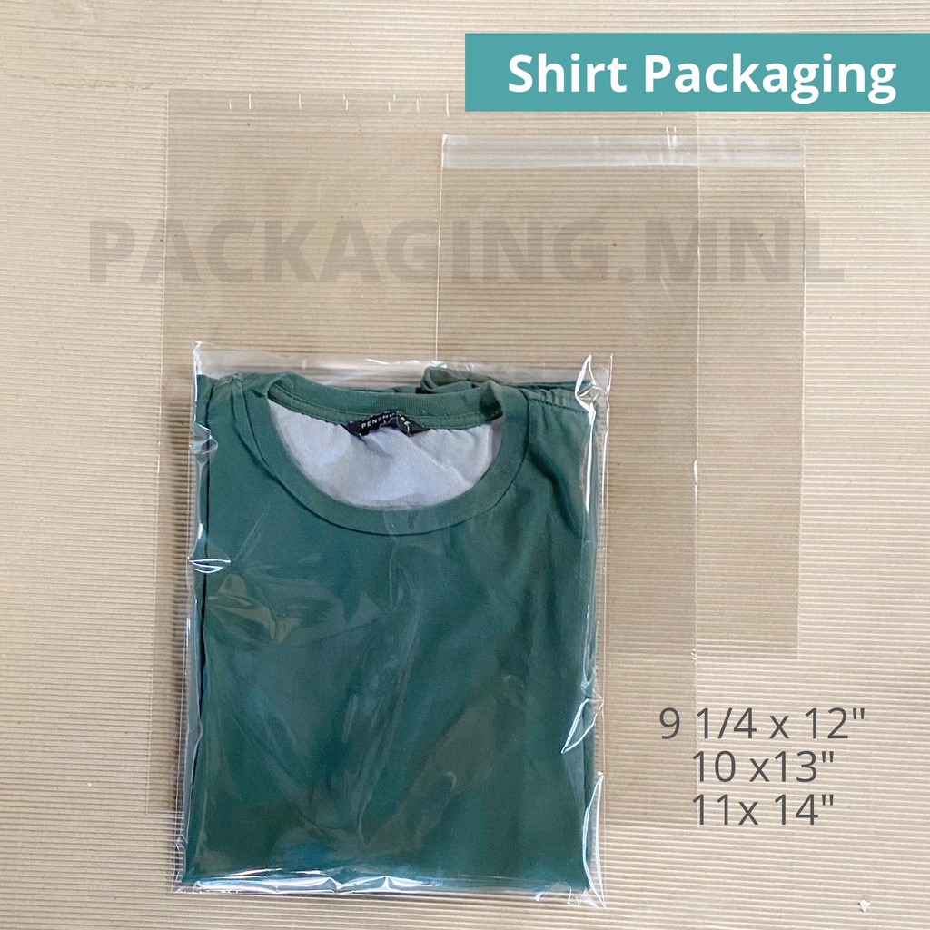 OPP Plastic Self Adhesive For Shirts Packaging 100pcs Shopee