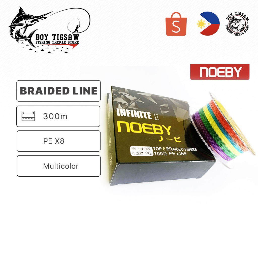 300m NOEBY Infinite II X8 PE Multicolor Braid Strong Fishing Line