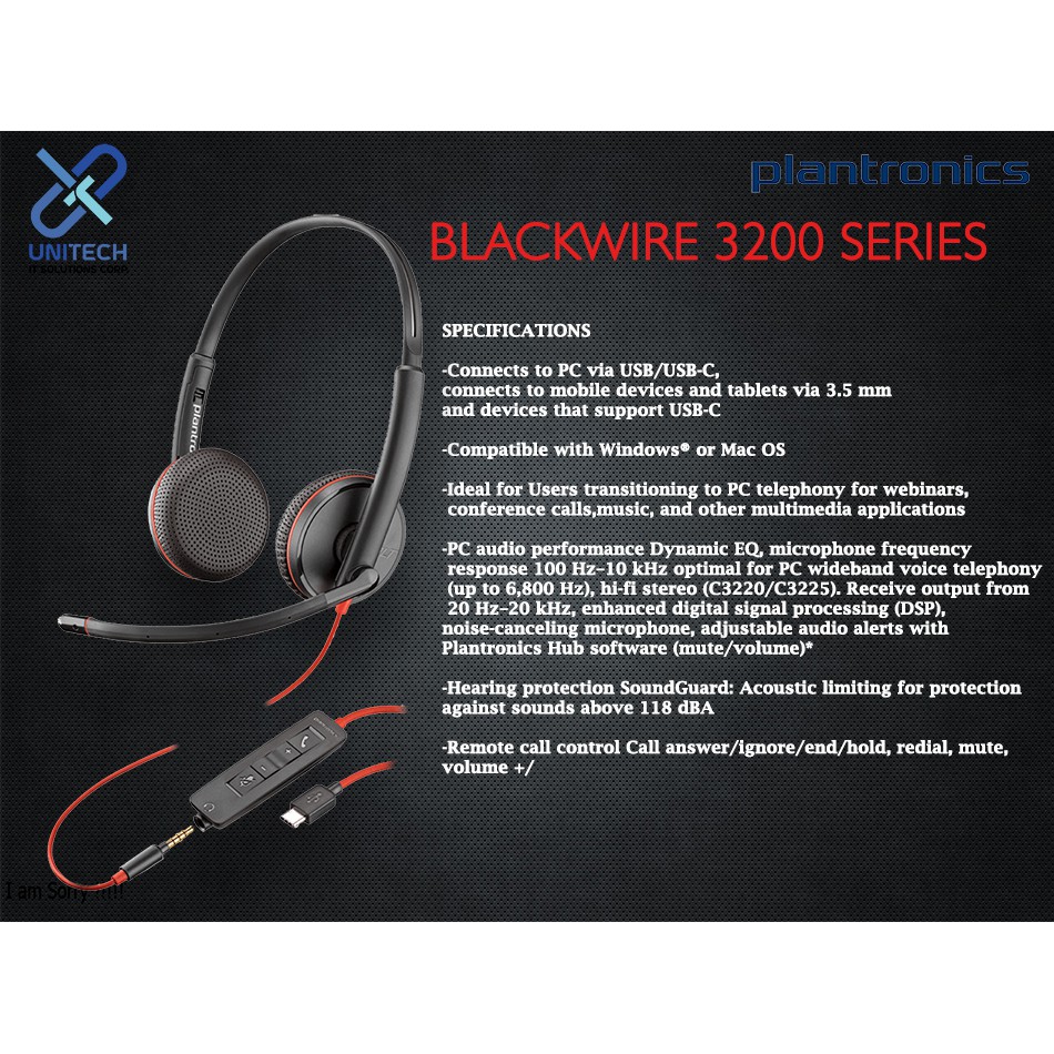 Plantronics 3200 blackwire hot sale