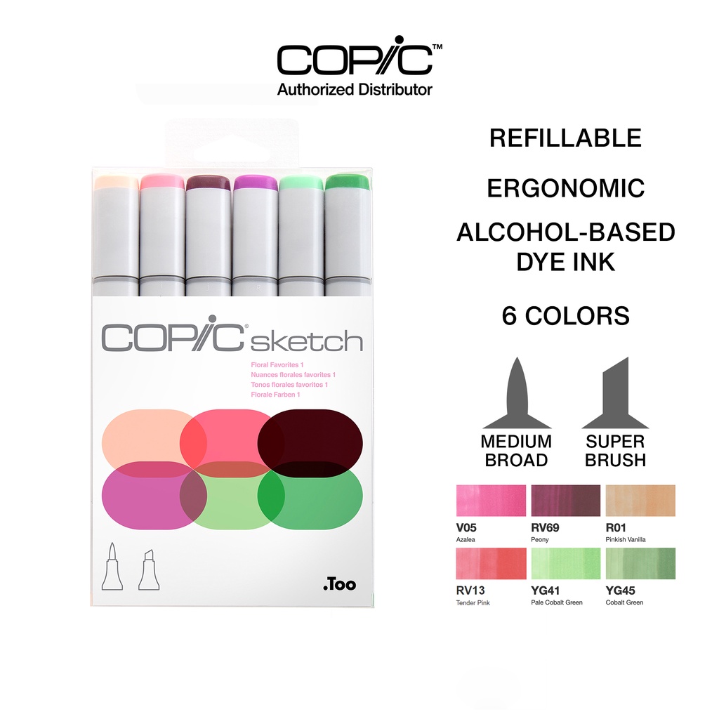 Copic Ciao, Alcohol Marker 6pc sets, Portrait Portrait Markers