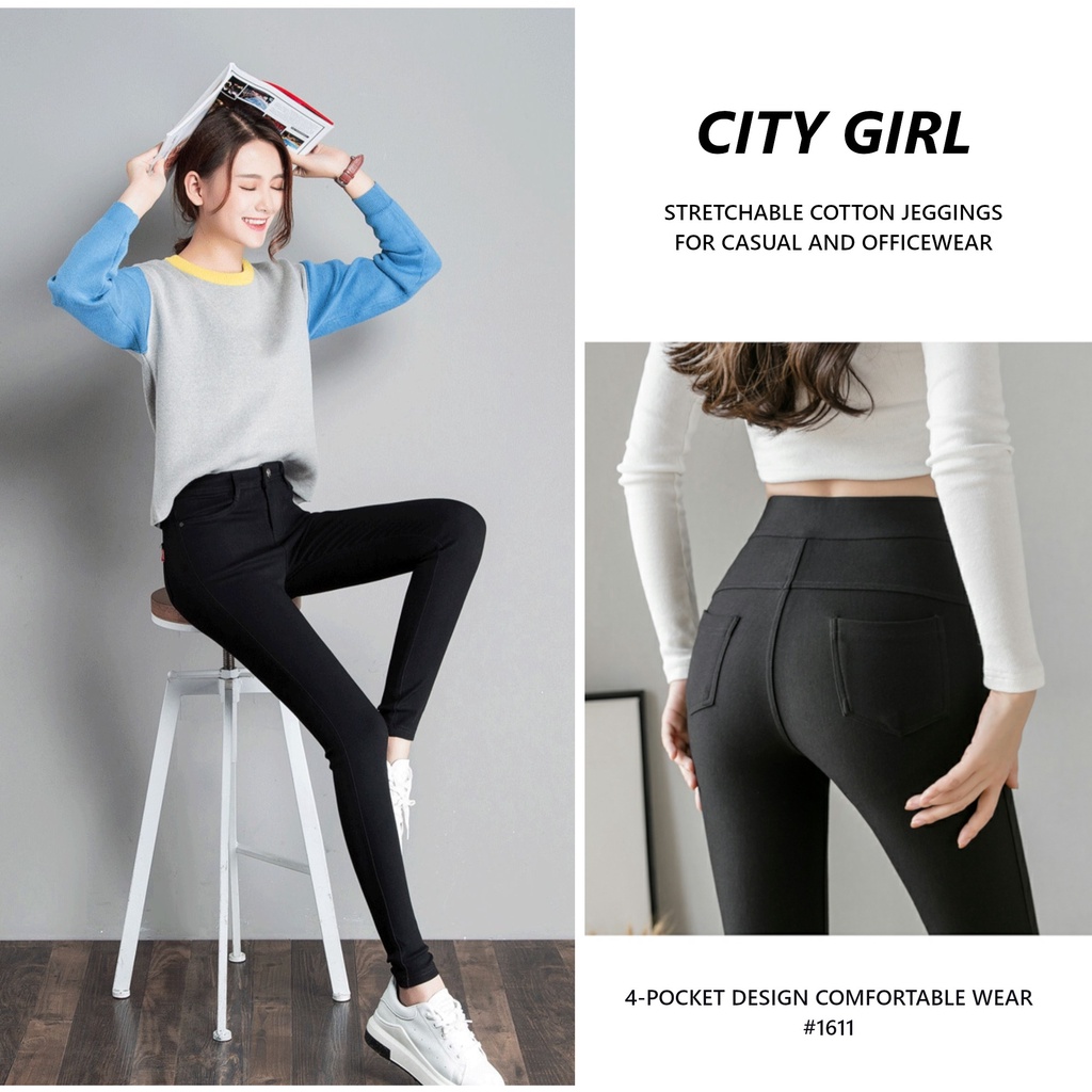 CITY GIRL Stretchable Jeggings Pants Officewear and Formal Business for  women #1611