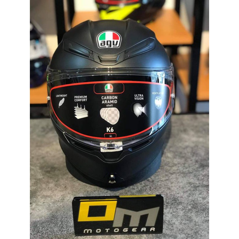 Agv best sale k6 black