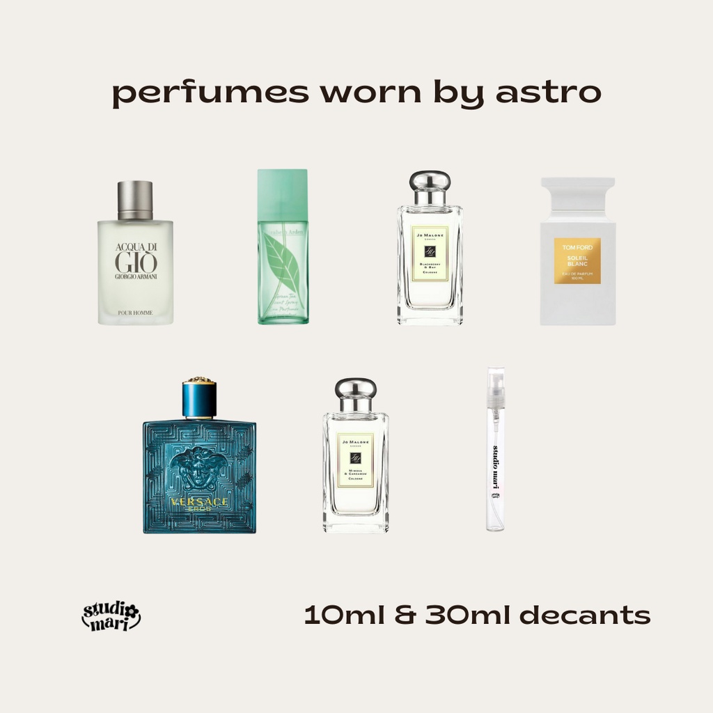 perfumes worn by astro 10ml 30ml decant Shopee Philippines