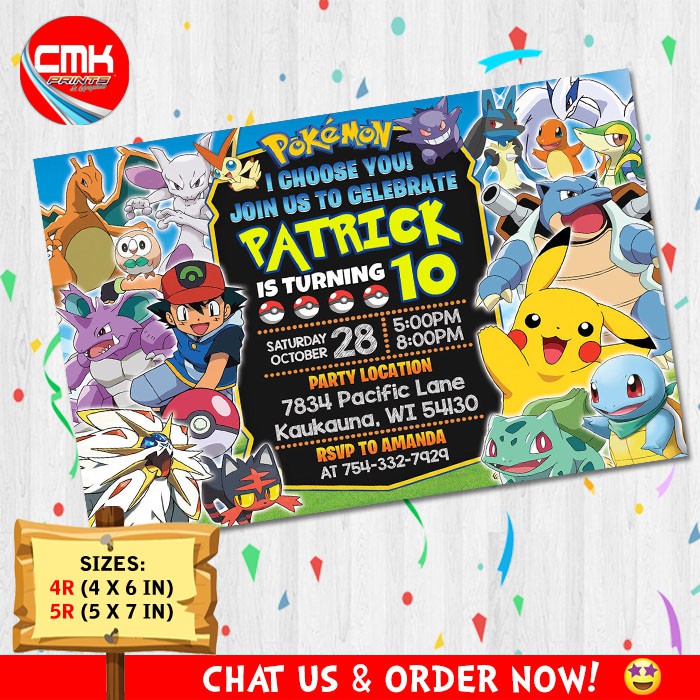 30+ Pokemon Birthday Card Free Printable