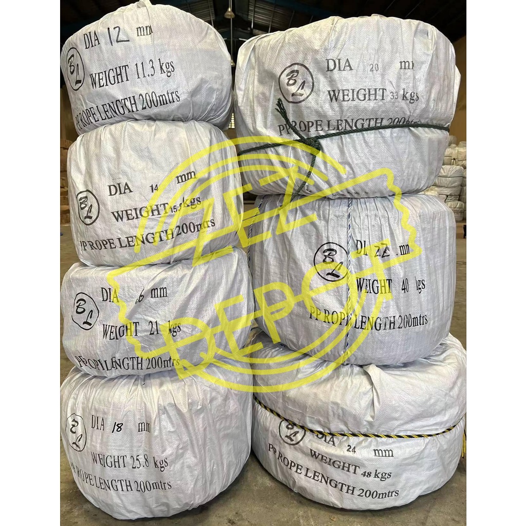 PER ROLL）NYLON ROPE 18mm x 200 meters HIGH QUALITY and DURABLE