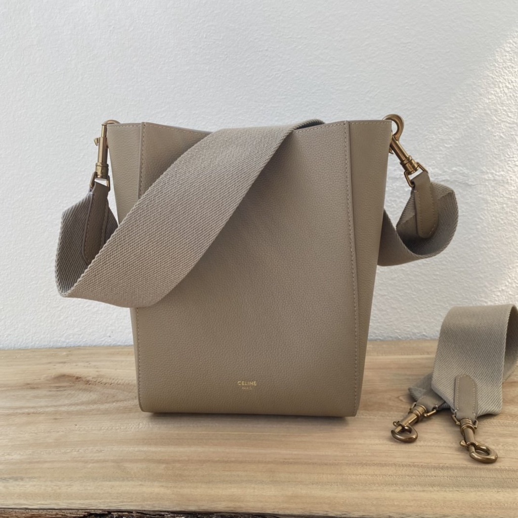 Sangle small bucket bag hotsell in soft grained calfskin