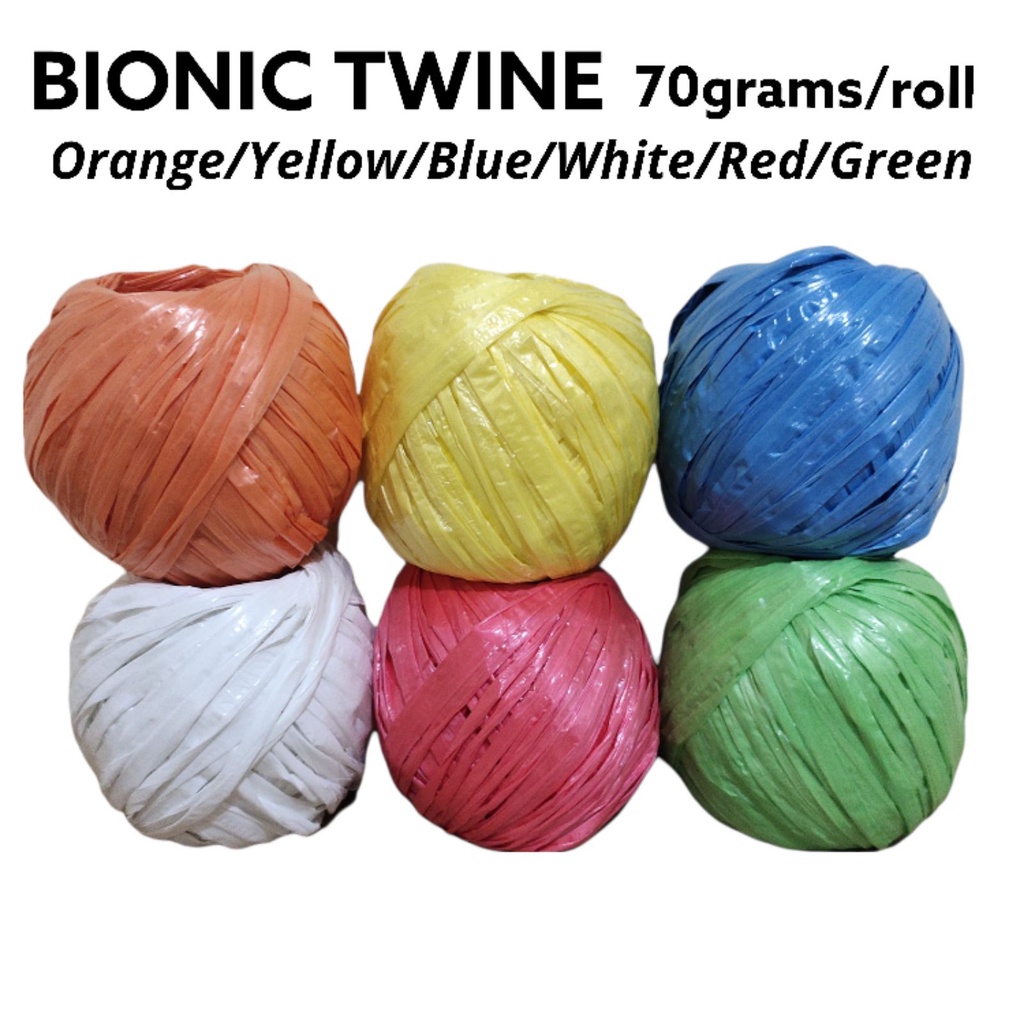 Bionic Twine Plastic Straw / Colored Twine /  Red/Blue/Yellow/Green/Orange/White