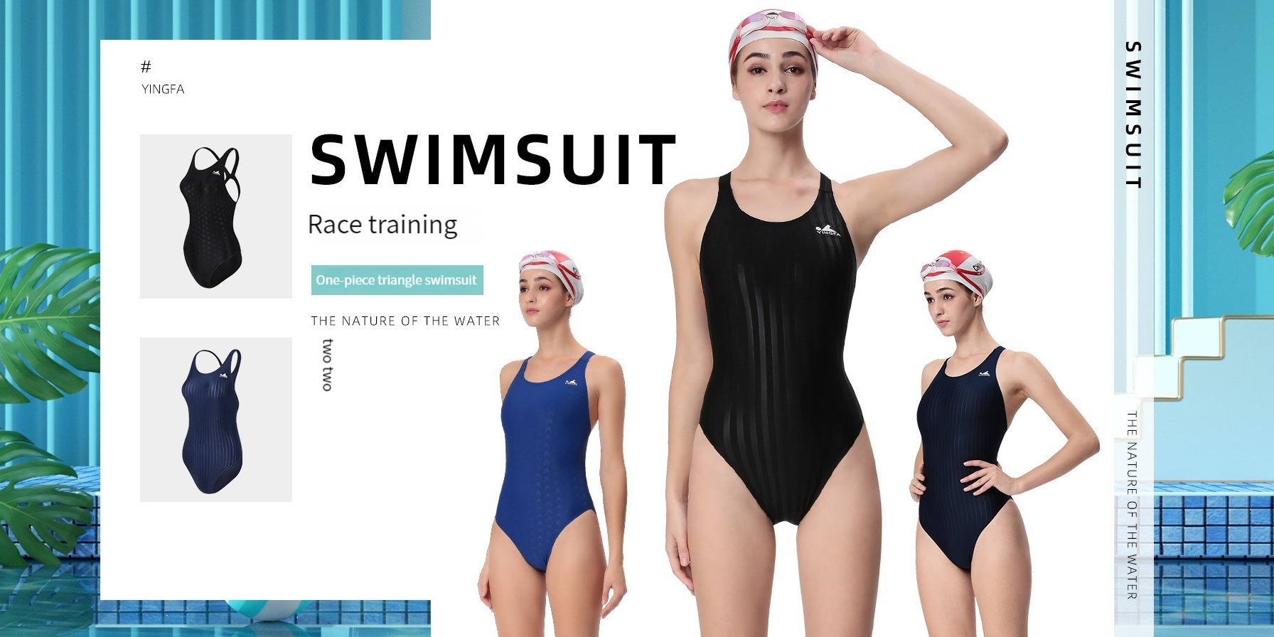 FINA Approved Swimsuit Zoke Girls Competitive Training Racing Suit Athletes  Professional Sporty Swimwear Bathing Suit For Teens Girls