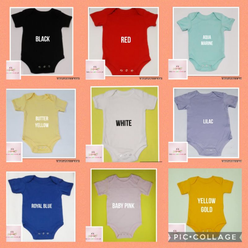 Plain baby clearance onesies in colors