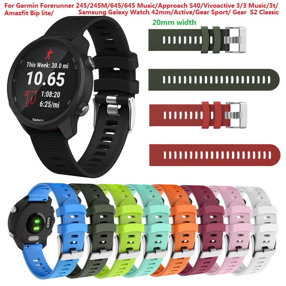 For Garmin Forerunner 245 245M 645 645 Music Vivoactive 3 Watch