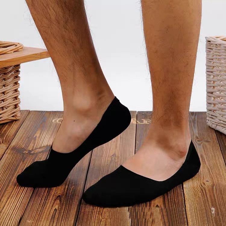 6 PAIRS BLACK FOOT SOCKS INVISIBLE WOMEN MEN UNISEX SOCKS FOOT