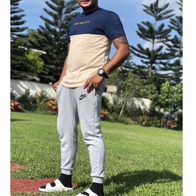 Polo shirt discount with jogger pants