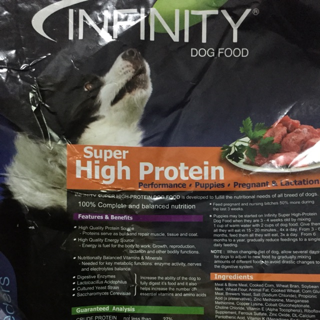 Infinity high sale protein dog food