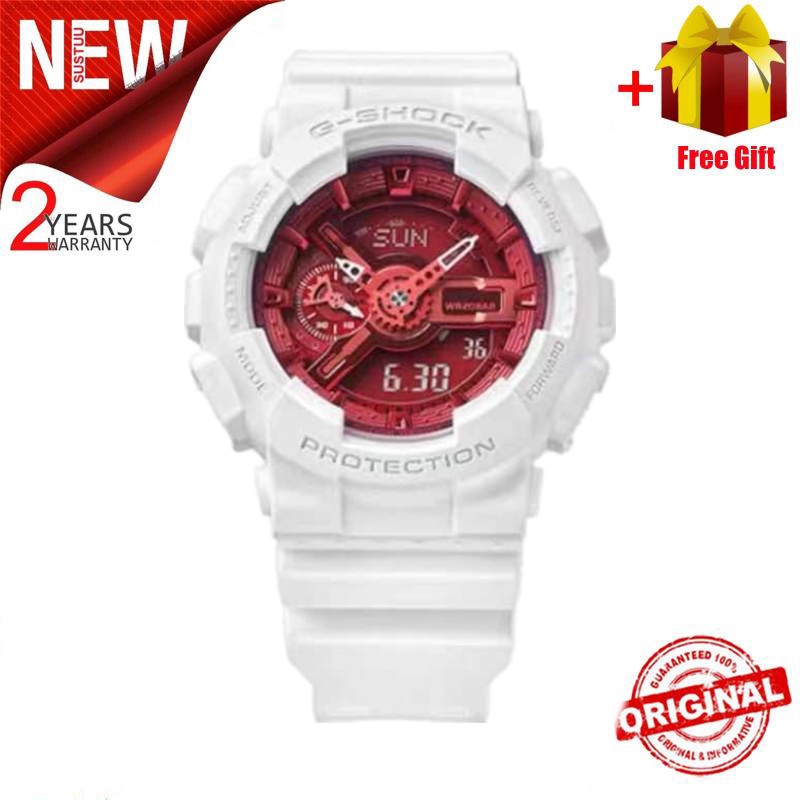 G shock clearance red and white