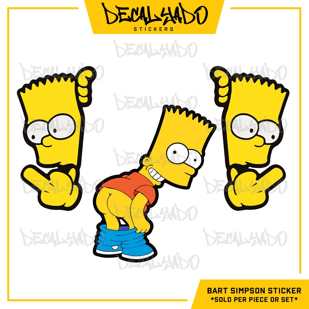 Bart Simpson Stickers For Motorcycle , Car , Phone , Laptop