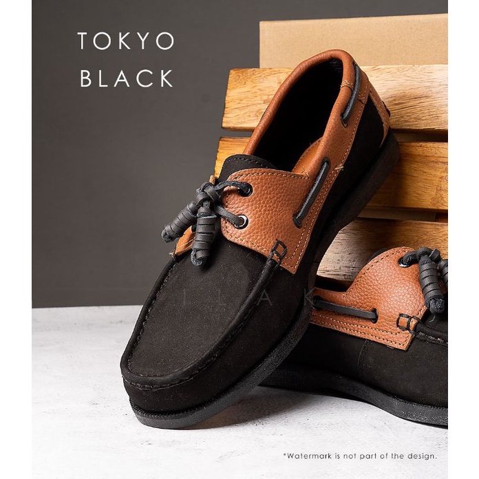 Black cheap boat shoes