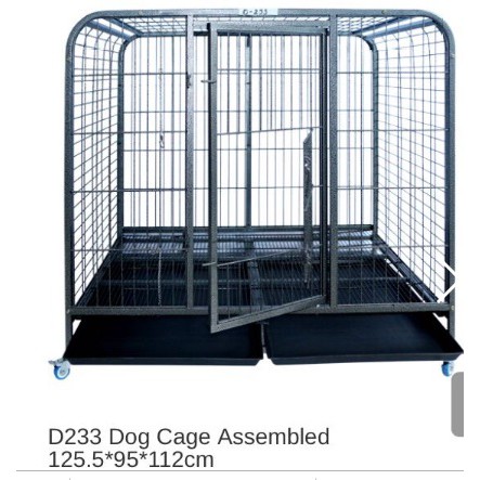 Dog cage shop with poop tray