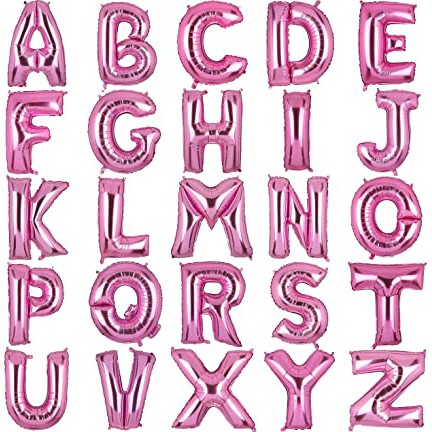 Pink on sale letter balloons