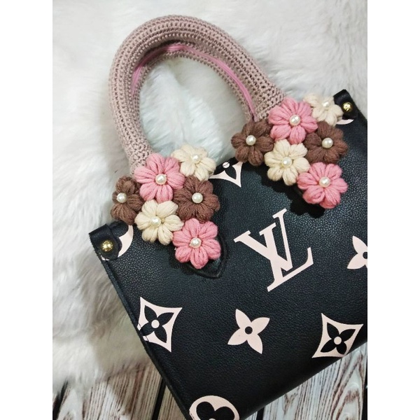 crochet bag handle cover pair for LV Speedy/alma