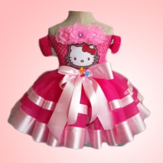 Hello kitty birthday dress for 1 year clearance old