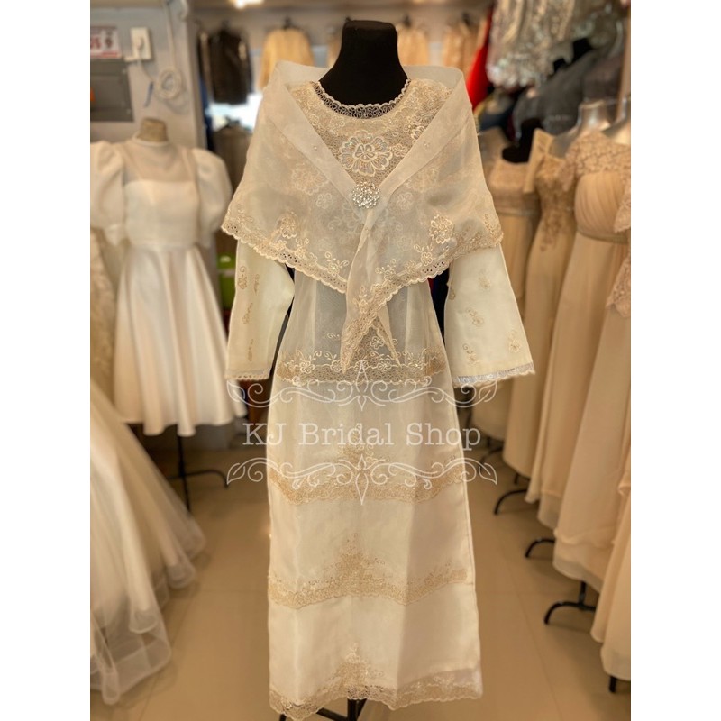 Long sleeve 2025 filipiniana dress