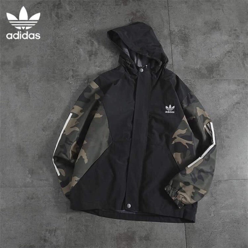 Adidas camo windbreaker on sale men's