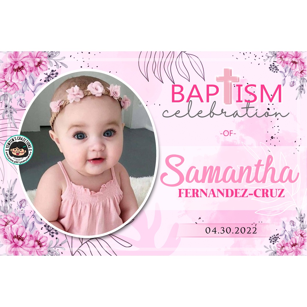 christening tarpaulin