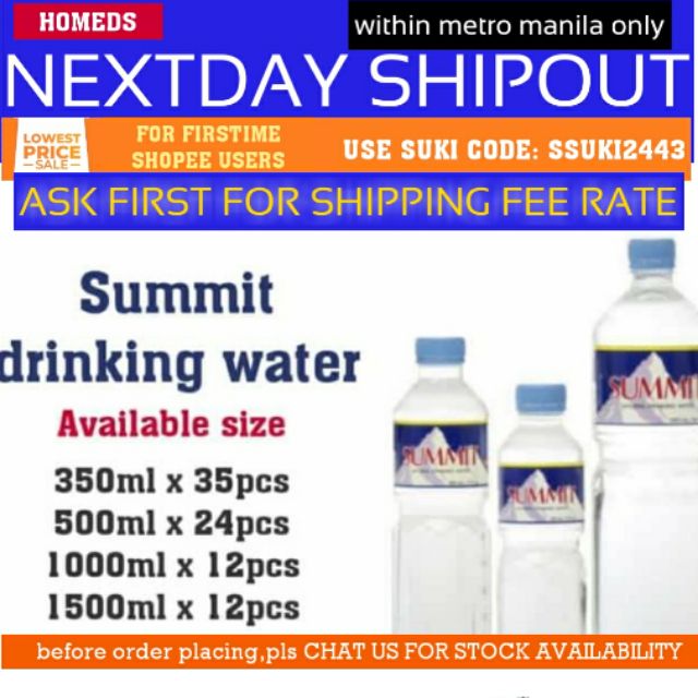 Summit Natural Drinking Water (350mL x 35pcs)