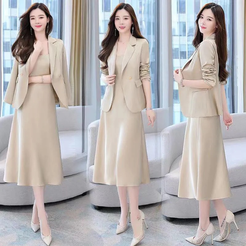 2pcs Women Casual Business Coat And Pants Corporate Fashion Formal