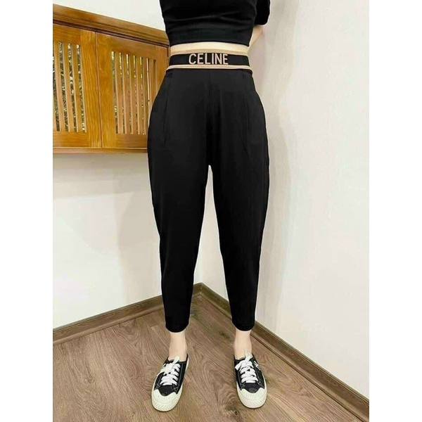 MIMMI Plain Big Size Cotton Spandex Square Pants for Women