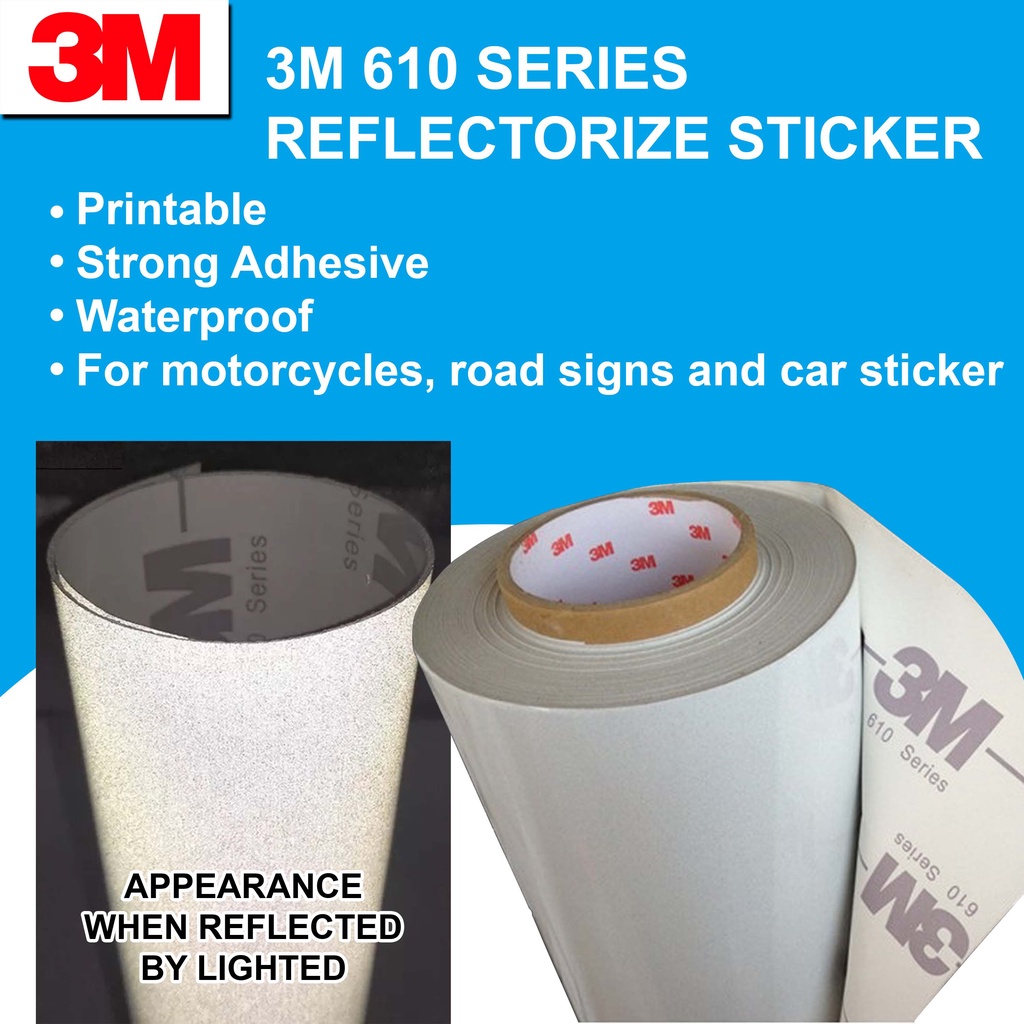 3M Reflectorize Sticker 610 Series White 30cm x 60cm