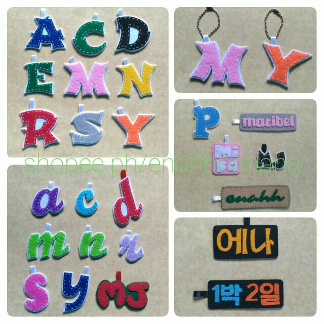 Cloth keychains sales with names