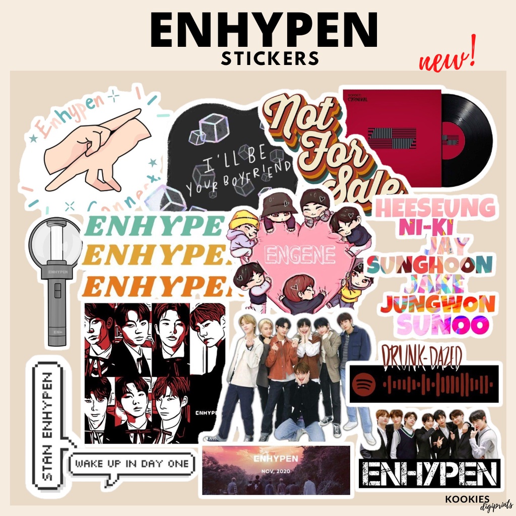 𝐊𝐩𝐨𝐩 𝐒𝐭𝐢𝐜𝐤𝐞𝐫𝐬] Enhypen (part 2) - waterproof stickers