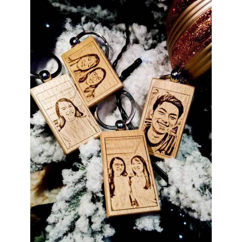 Personalized on sale wooden keychain