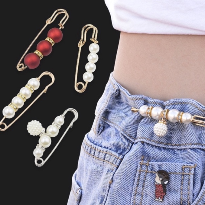 Waist Pin Jeans Waistline Summer Anti Slip Button Pants Brooch